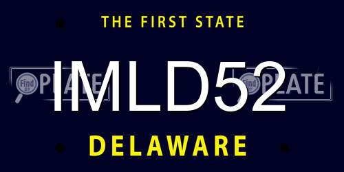 IMLD52 Delaware License Plate