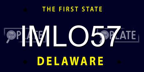 IMLO57 Delaware License Plate