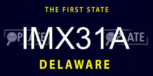 IMX31A Delaware License Plate