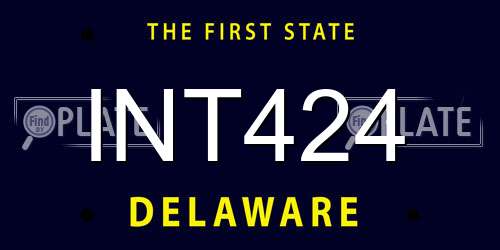 INT424 Delaware License Plate