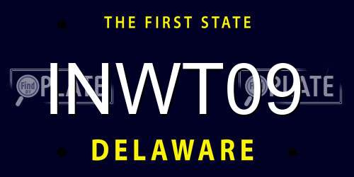 INWT09 Delaware License Plate