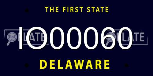 IO00060 Delaware License Plate