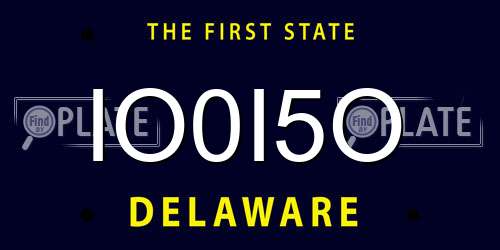 IO0I5O Delaware License Plate