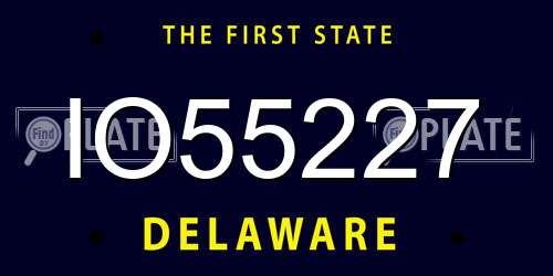 IO55227 Delaware License Plate