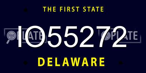 IO55272 Delaware License Plate