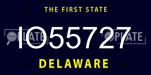 IO55727 Delaware License Plate