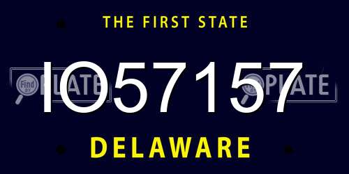 IO57157 Delaware License Plate