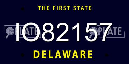 IO82157 Delaware License Plate
