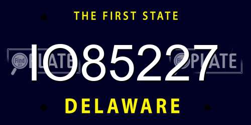 IO85227 Delaware License Plate