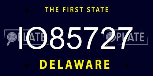 IO85727 Delaware License Plate