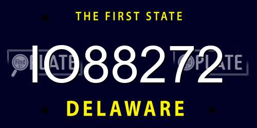 IO88272 Delaware License Plate