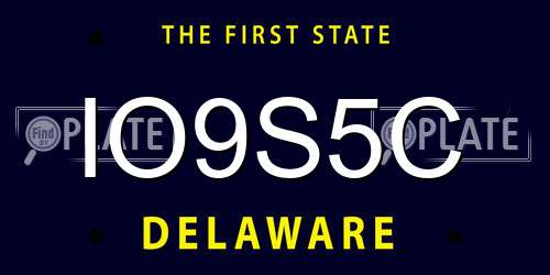 IO9S5C Delaware License Plate