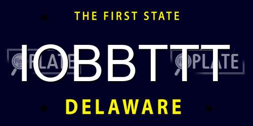 IOBBTTT Delaware License Plate