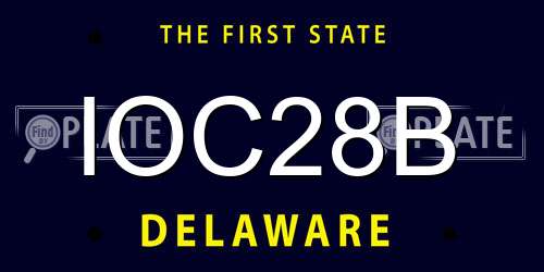 IOC28B Delaware License Plate