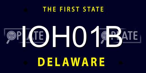 IOH01B Delaware License Plate