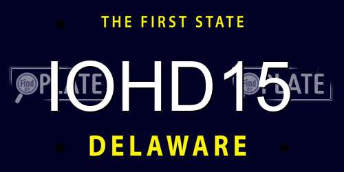 IOHD15 Delaware License Plate