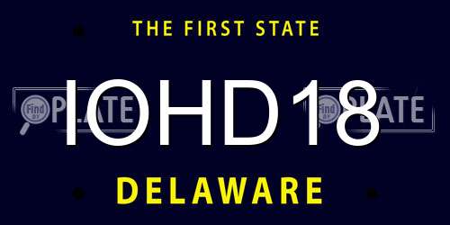 IOHD18 Delaware License Plate