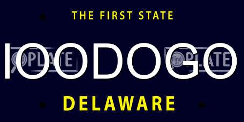 IOODOGO Delaware License Plate