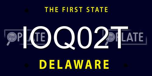IOQ02T Delaware License Plate