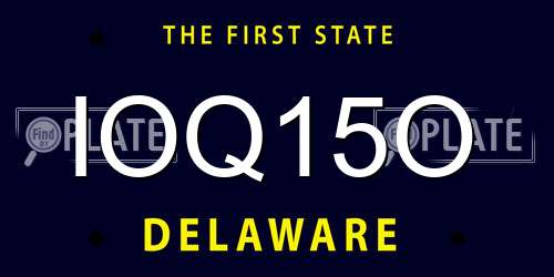 IOQ15O Delaware License Plate
