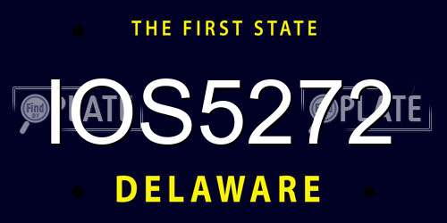 IOS5272 Delaware License Plate