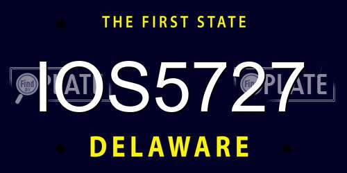 IOS5727 Delaware License Plate