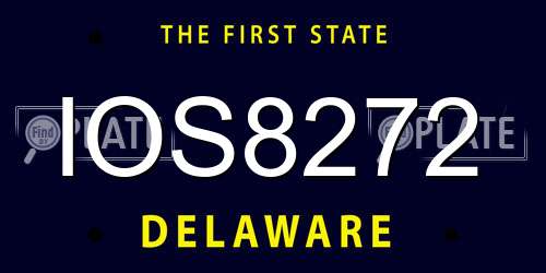 IOS8272 Delaware License Plate