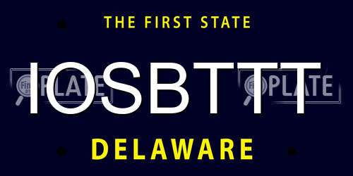 IOSBTTT Delaware License Plate