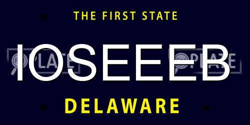 IOSEEEB Delaware License Plate