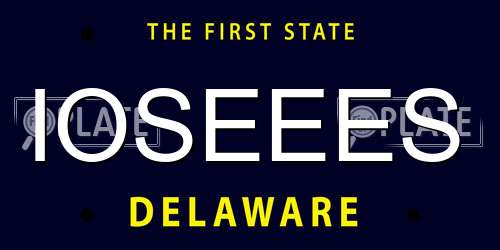 IOSEEES Delaware License Plate