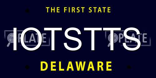 IOTSTTS Delaware License Plate