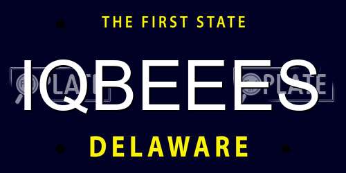 IQBEEES Delaware License Plate