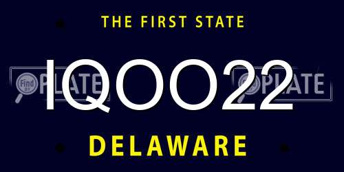 IQOO22 Delaware License Plate