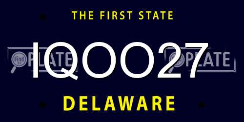 IQOO27 Delaware License Plate