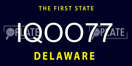 IQOO77 Delaware License Plate