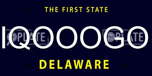 IQOOOGO Delaware License Plate