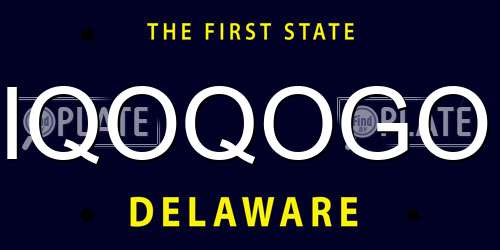 IQOQOGO Delaware License Plate