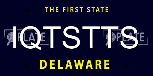 IQTSTTS Delaware License Plate