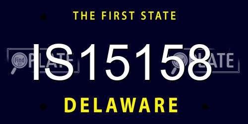 IS15158 Delaware License Plate