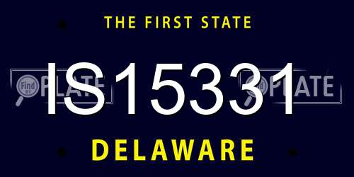 IS15331 Delaware License Plate