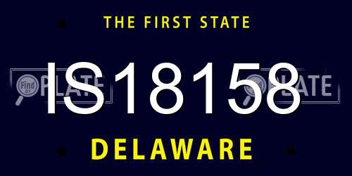 IS18158 Delaware License Plate