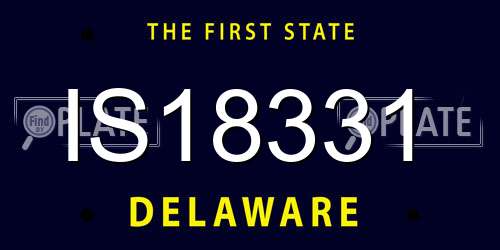 IS18331 Delaware License Plate