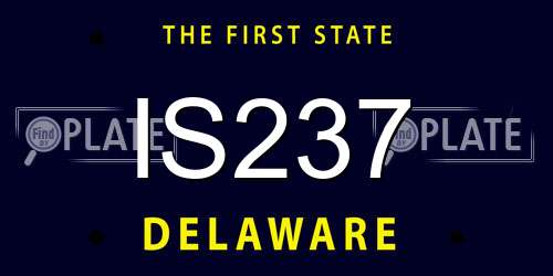 IS237 Delaware License Plate