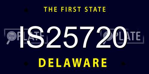 IS25720 Delaware License Plate