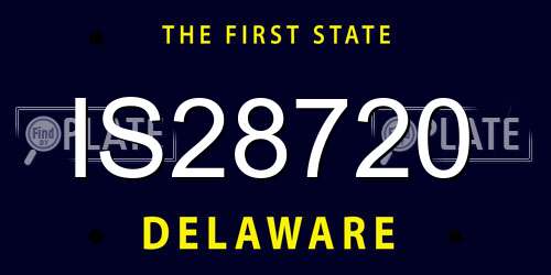 IS28720 Delaware License Plate
