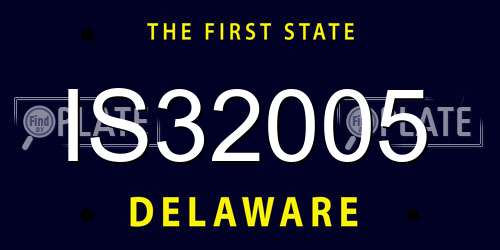 IS32005 Delaware License Plate