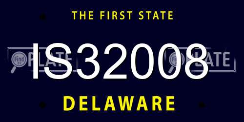 IS32008 Delaware License Plate