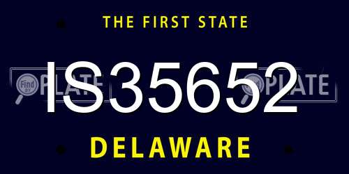IS35652 Delaware License Plate