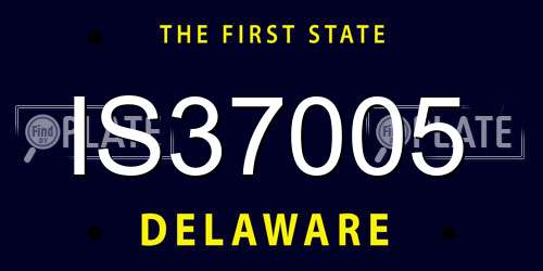 IS37005 Delaware License Plate