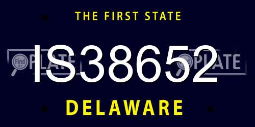 IS38652 Delaware License Plate